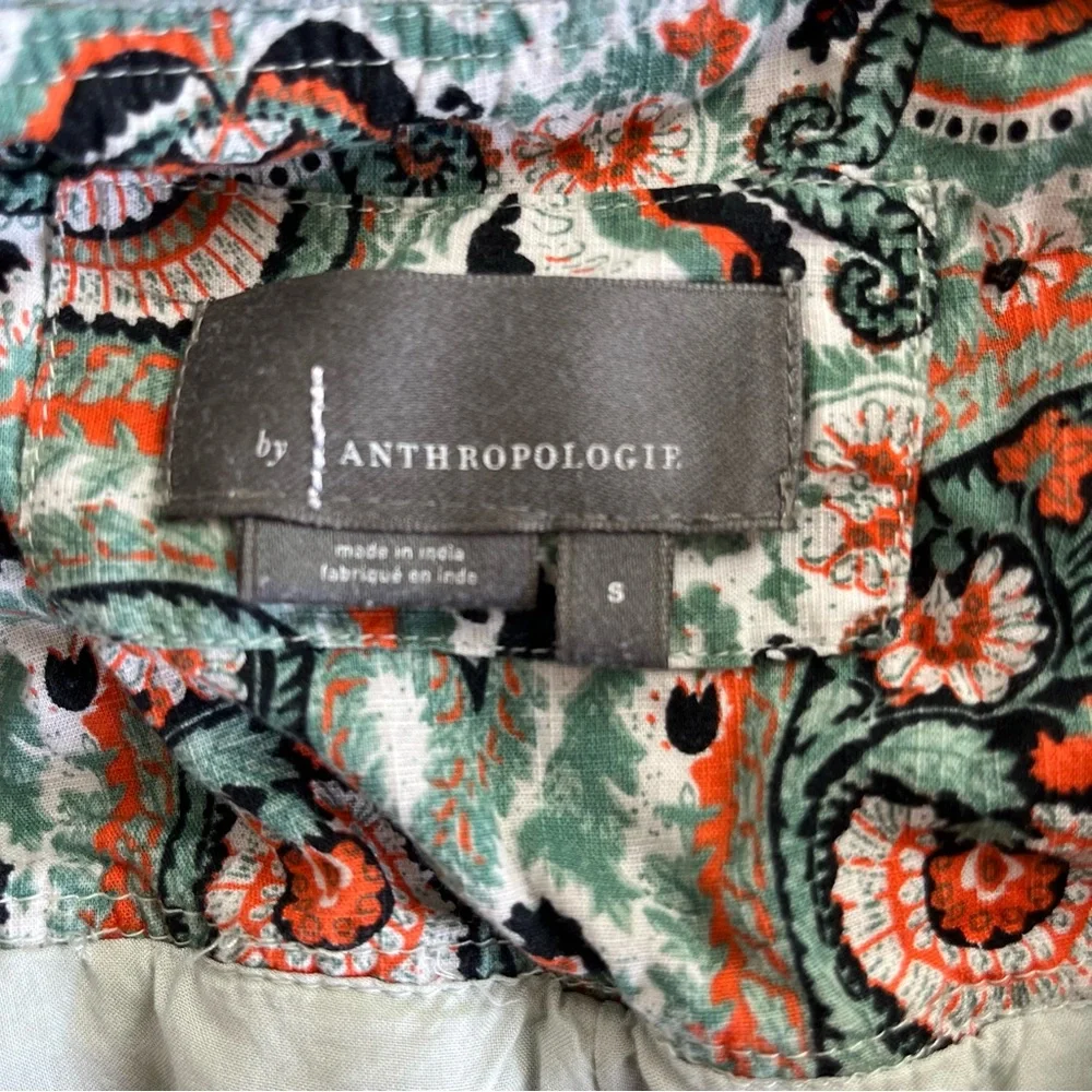 By Anthropologie Astrid Tunic Dress Flutter Sleeve Boho Floral Peasant Style SM - Picture 10 of 12